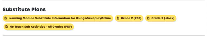 Grade 2 Substitute Planning Resources on MusicplayOnline