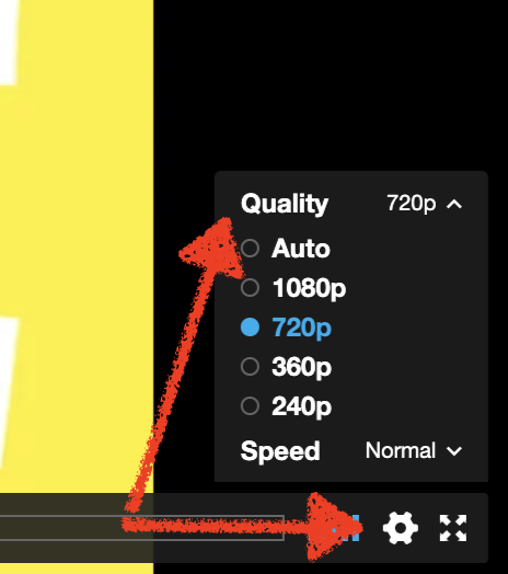 Open a video, click on the gear icon and click on quality to choose your quality.